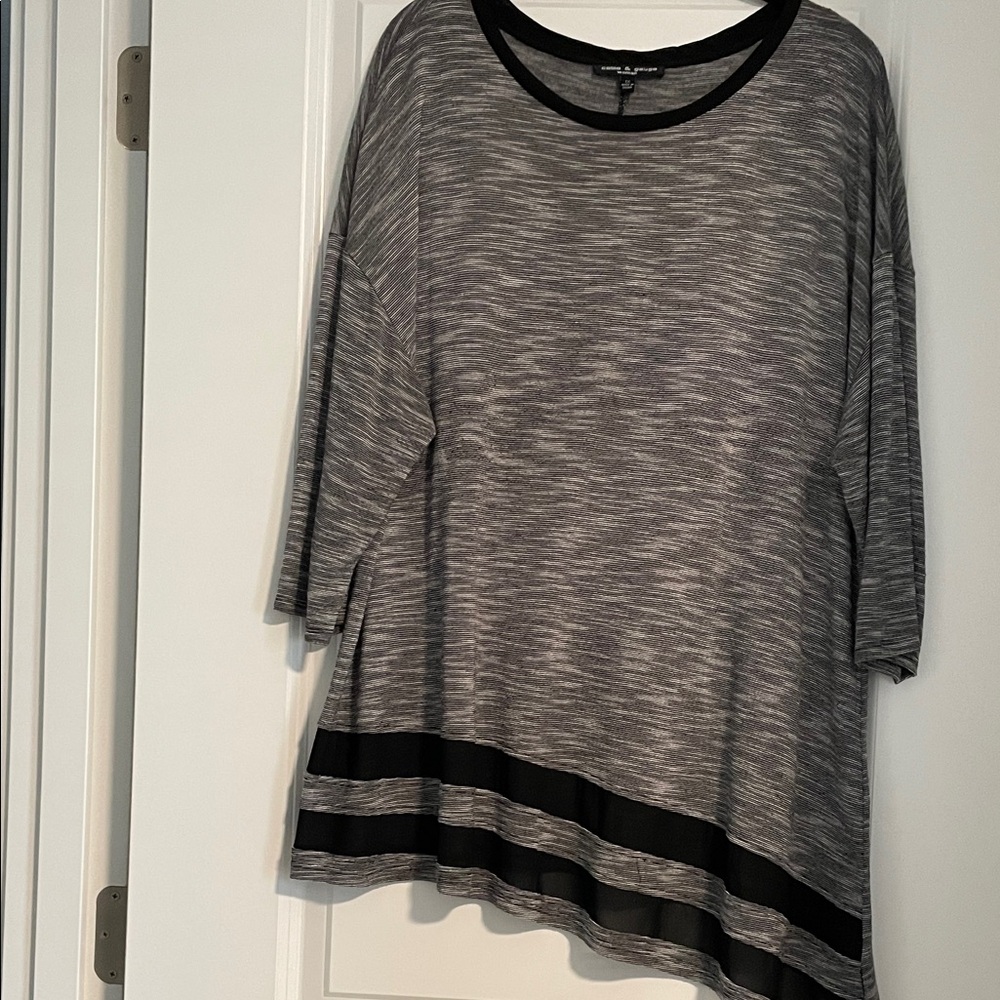 Knit Asymmetrical Tunic Top